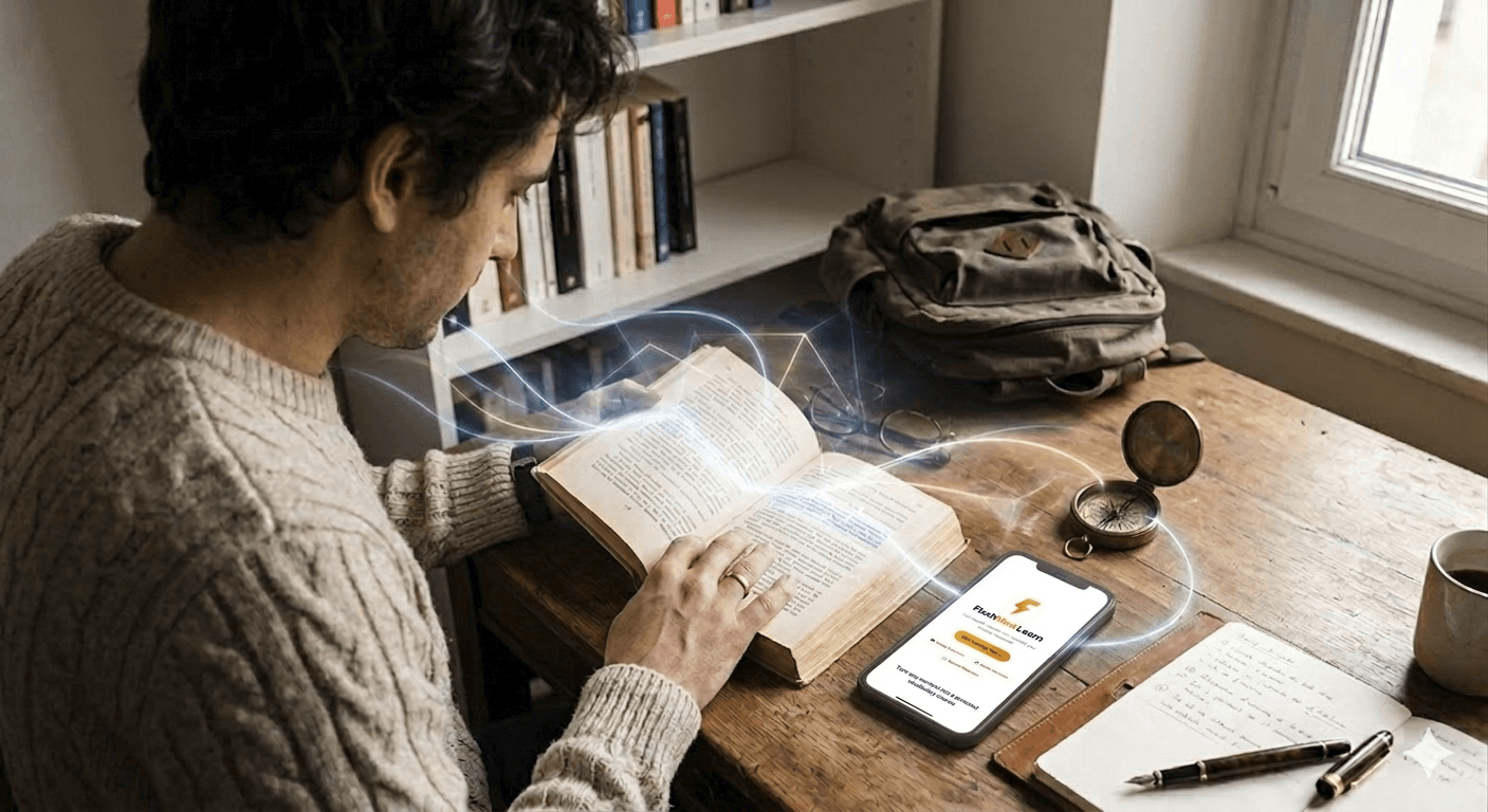 Learn a New Language Faster: Why Reading YOUR Books Works Better Than Generic Flashcards